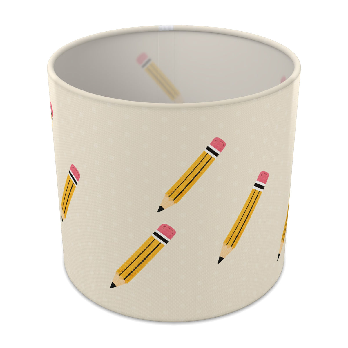 Cream School lampshade - 20cm x 18.5cm Table
