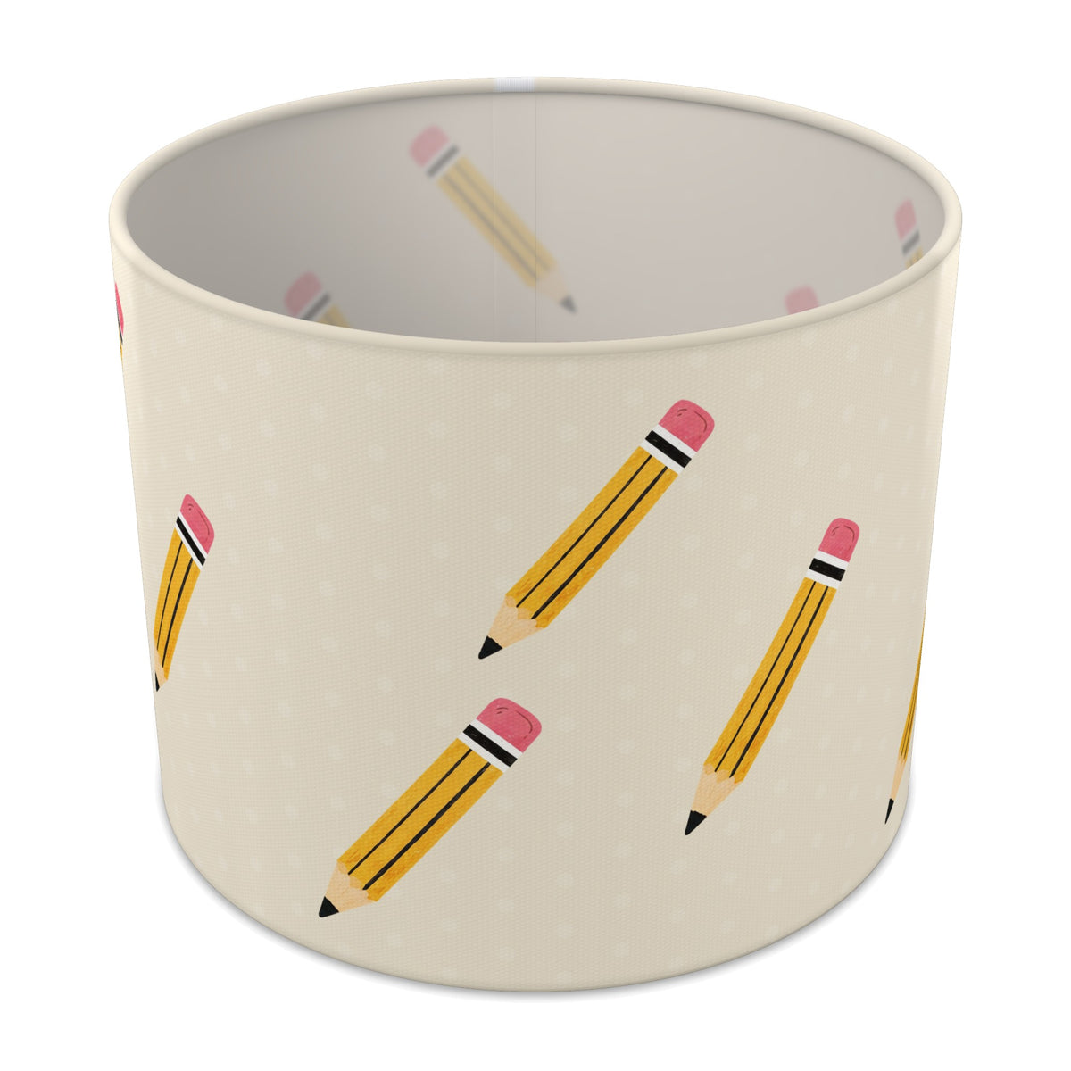 Cream School lampshade - 25cm x 20cm Table