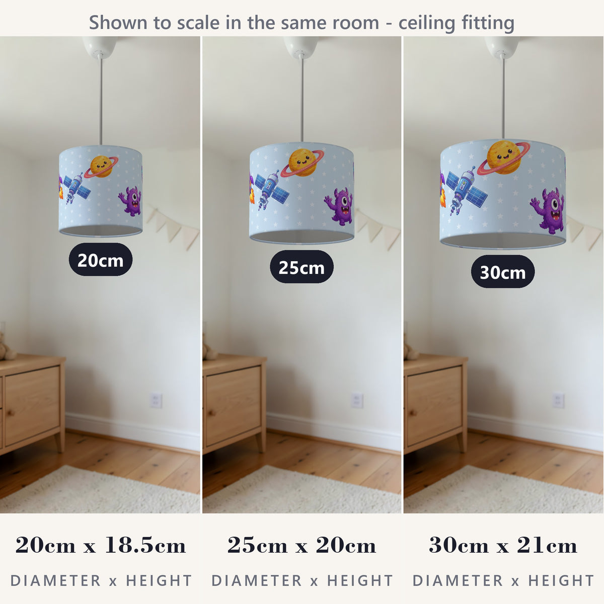 Sky Space lampshade - 20cm x 18.5cm Ceiling - photo 4