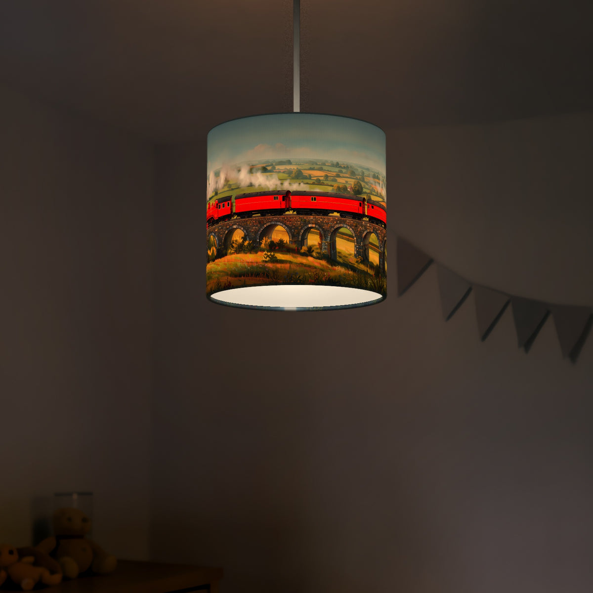 Steam Train Journey wraparound lampshade - Valley Railway - photo 5