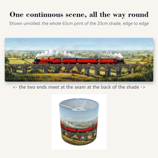 Steam Train Journey wraparound lampshade - Valley Railway - photo 2