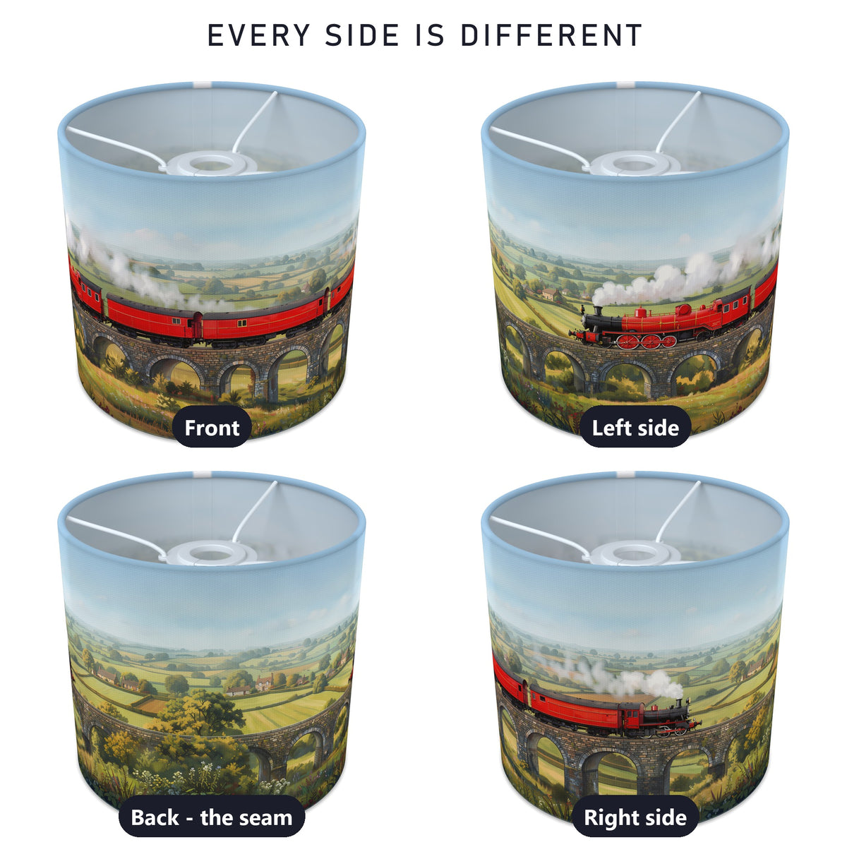 Steam Train Journey wraparound lampshade - Valley Railway - photo 3