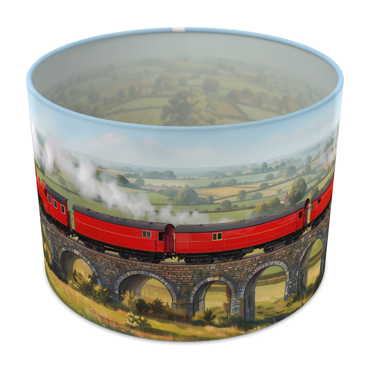 Valley Railway Steam Train Journey lampshade - 30cm x 21cm Table