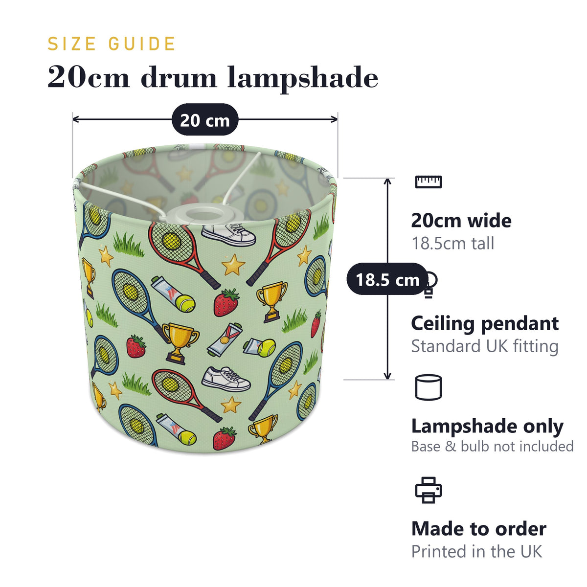 Grass Game Set Match lampshade - 20cm x 18.5cm Ceiling - photo 7