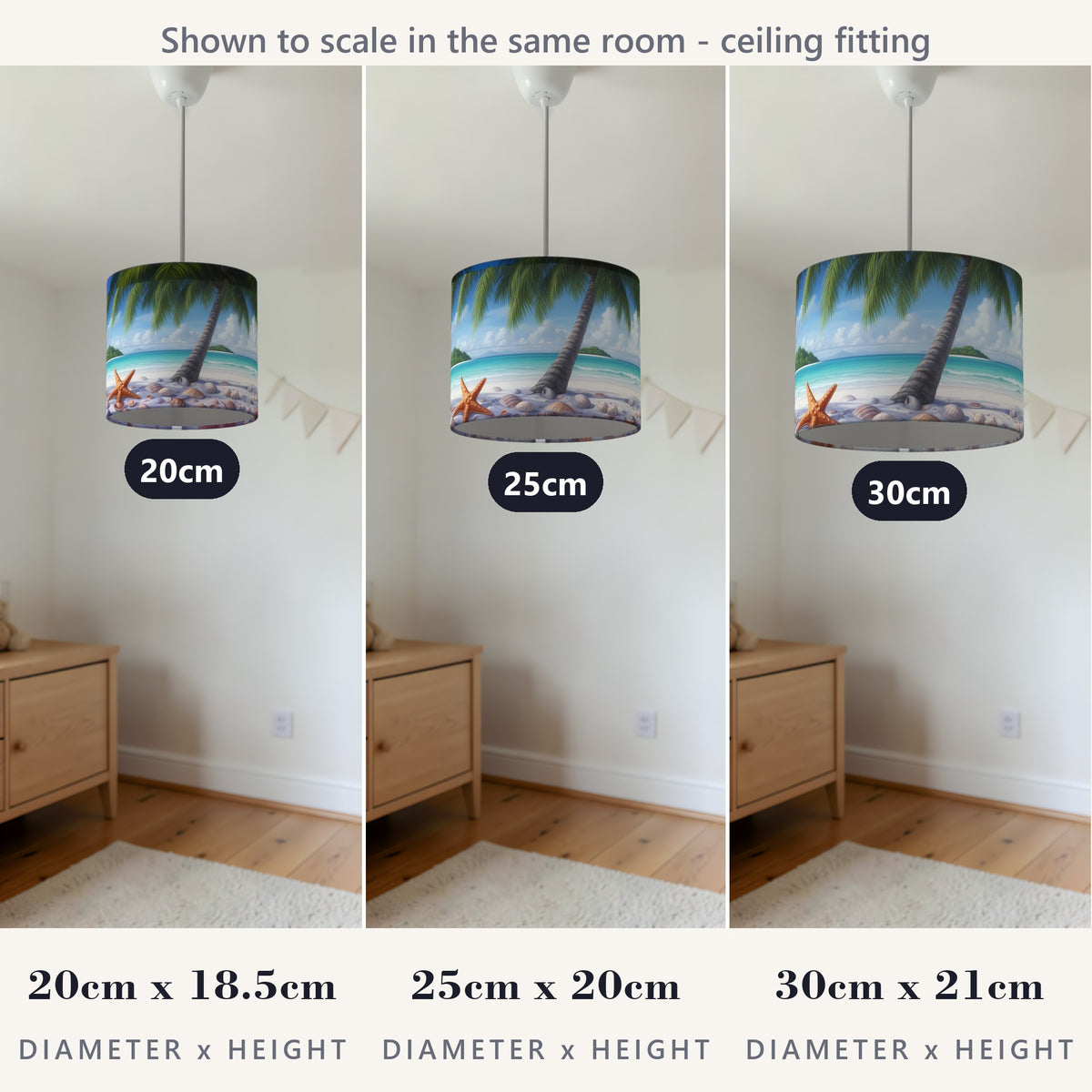 Tropical Island wraparound lampshade - Palm Beach - photo 6