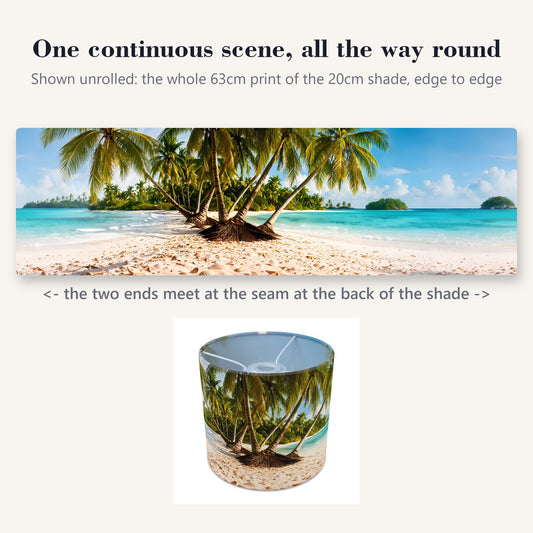 Tropical Island wraparound lampshade - Palm Beach - photo 2