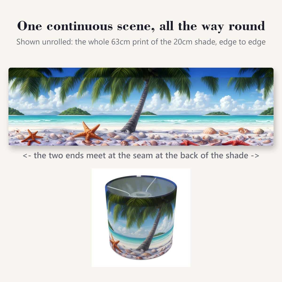 Tropical Island wraparound lampshade - Palm Beach - photo 2