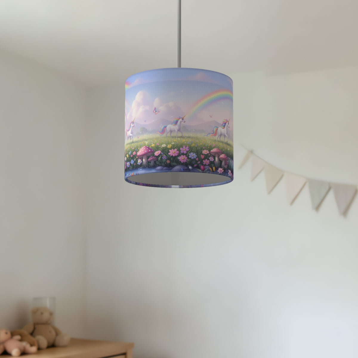 Unicorn Land wraparound lampshade - Rainbow Meadow - photo 4