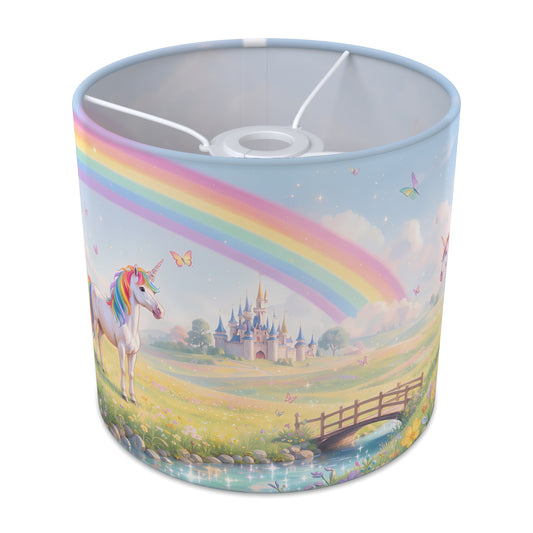 Unicorn Land wraparound lampshade - Rainbow Meadow - main photo