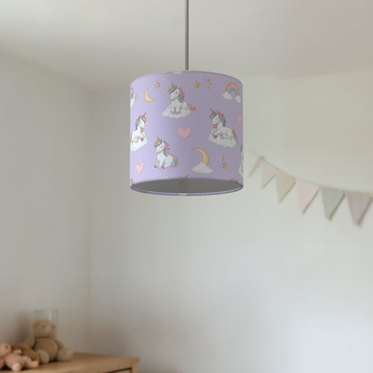 Lilac Unicorn Dreams lampshade - 20cm x 18.5cm Ceiling - photo 2