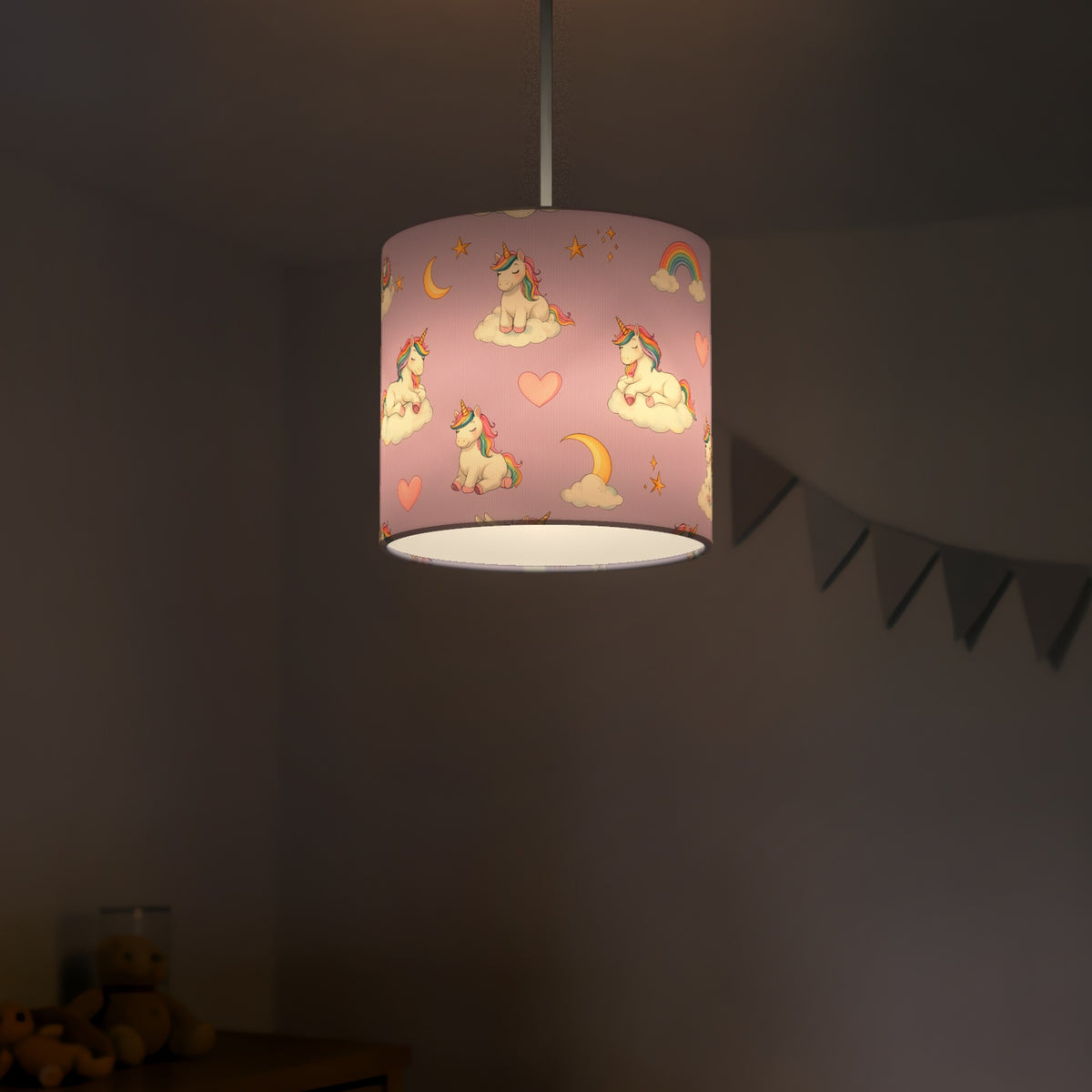 Lilac Unicorn Dreams lampshade - 20cm x 18.5cm Ceiling - photo 5