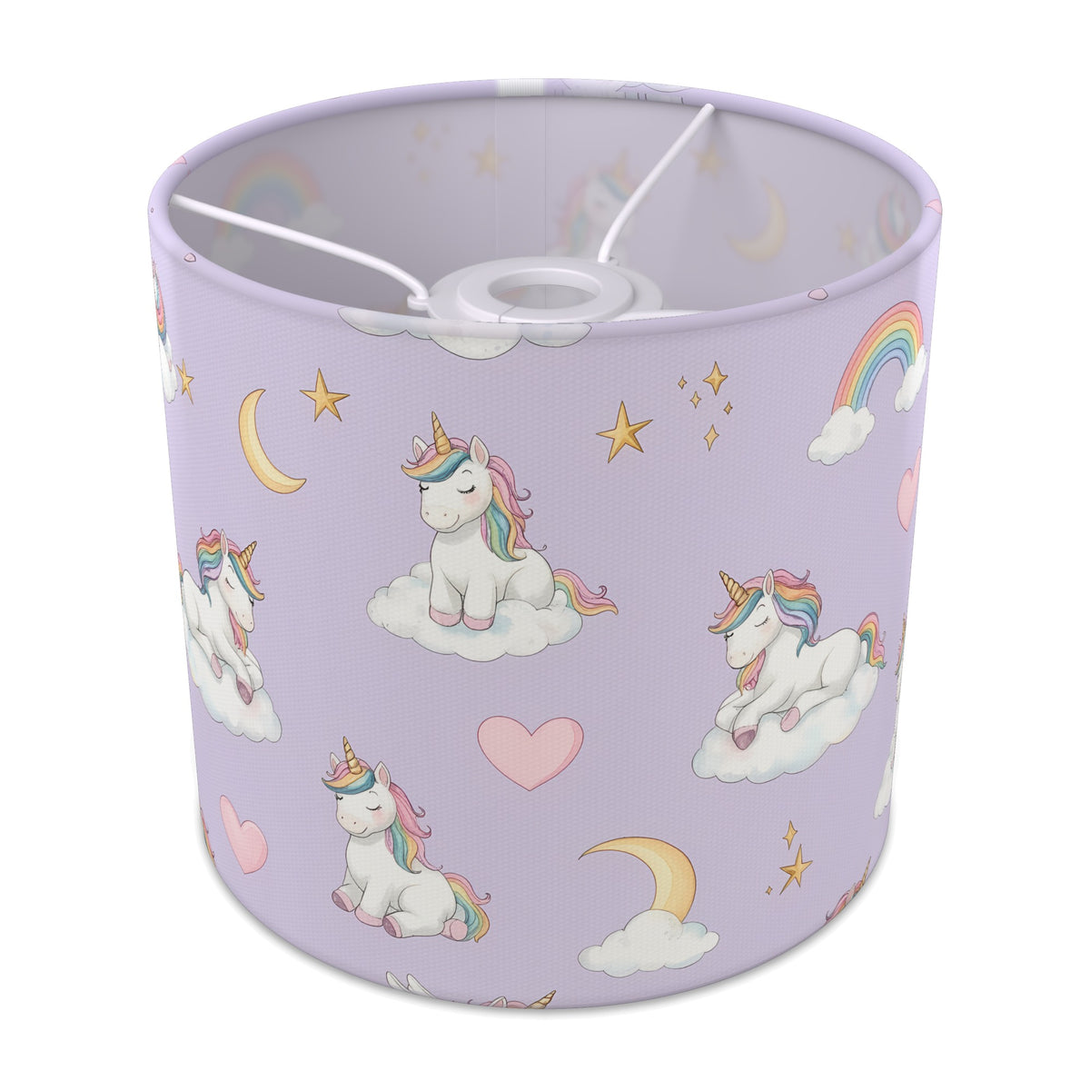 Lilac Unicorn Dreams lampshade - 20cm x 18.5cm Ceiling - main photo