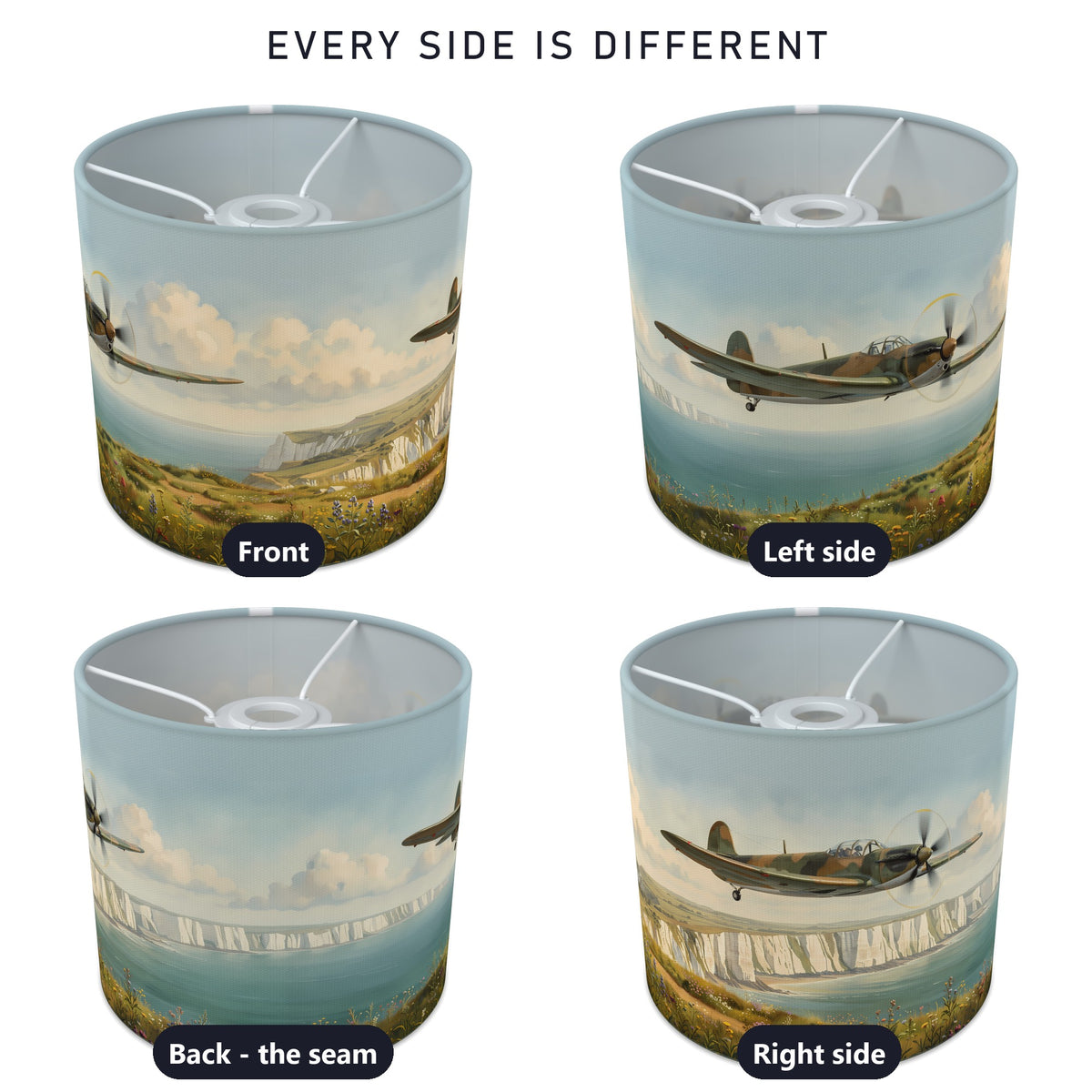 Spitfire Skies wraparound lampshade - Over the Cliffs - photo 3