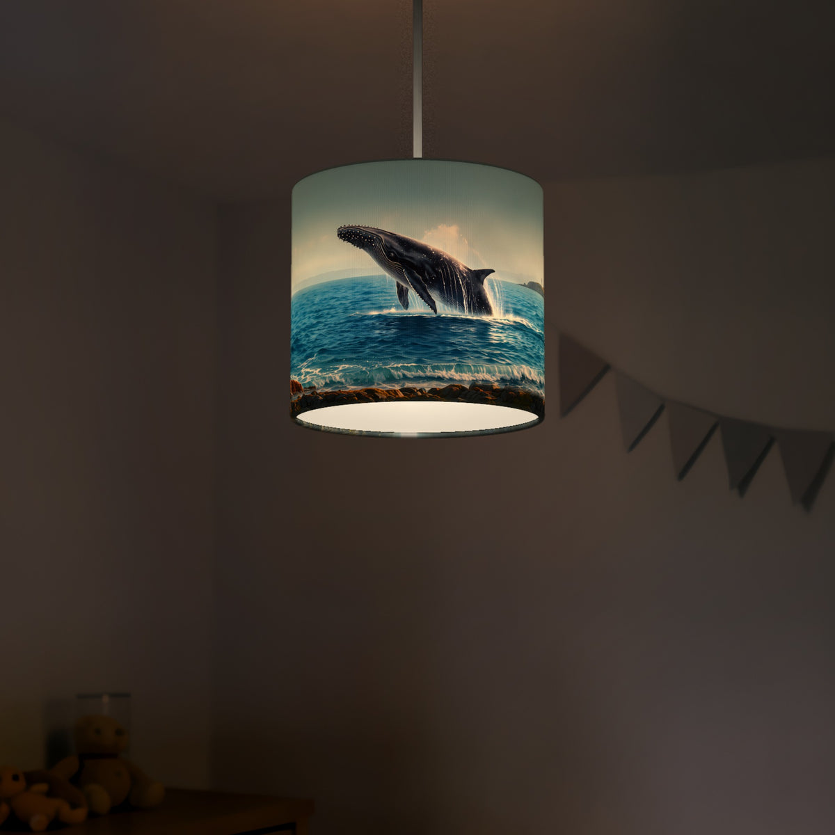 Whale Ocean wraparound lampshade - Whale Spout - photo 5