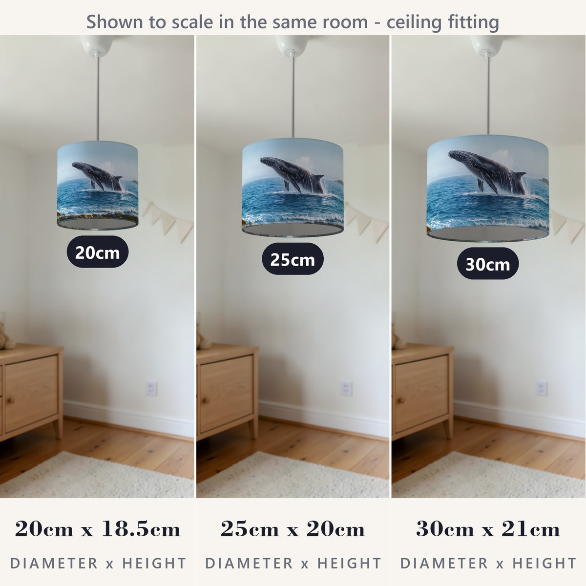 Whale Ocean wraparound lampshade - Whale Spout - photo 6