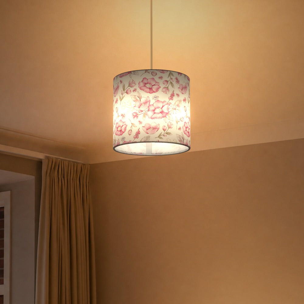 Pink Floral Design lampshade