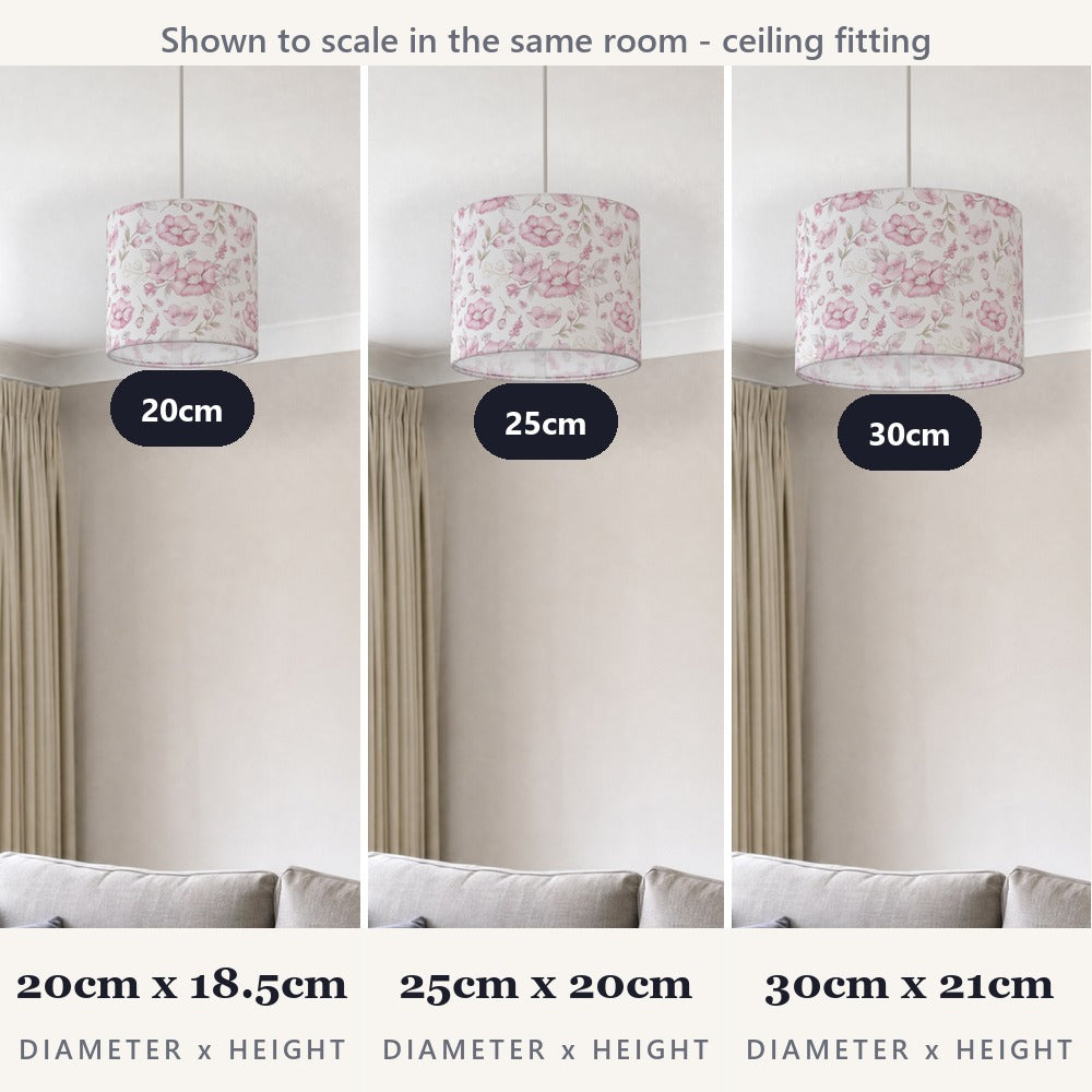 Pink Floral Design lampshade