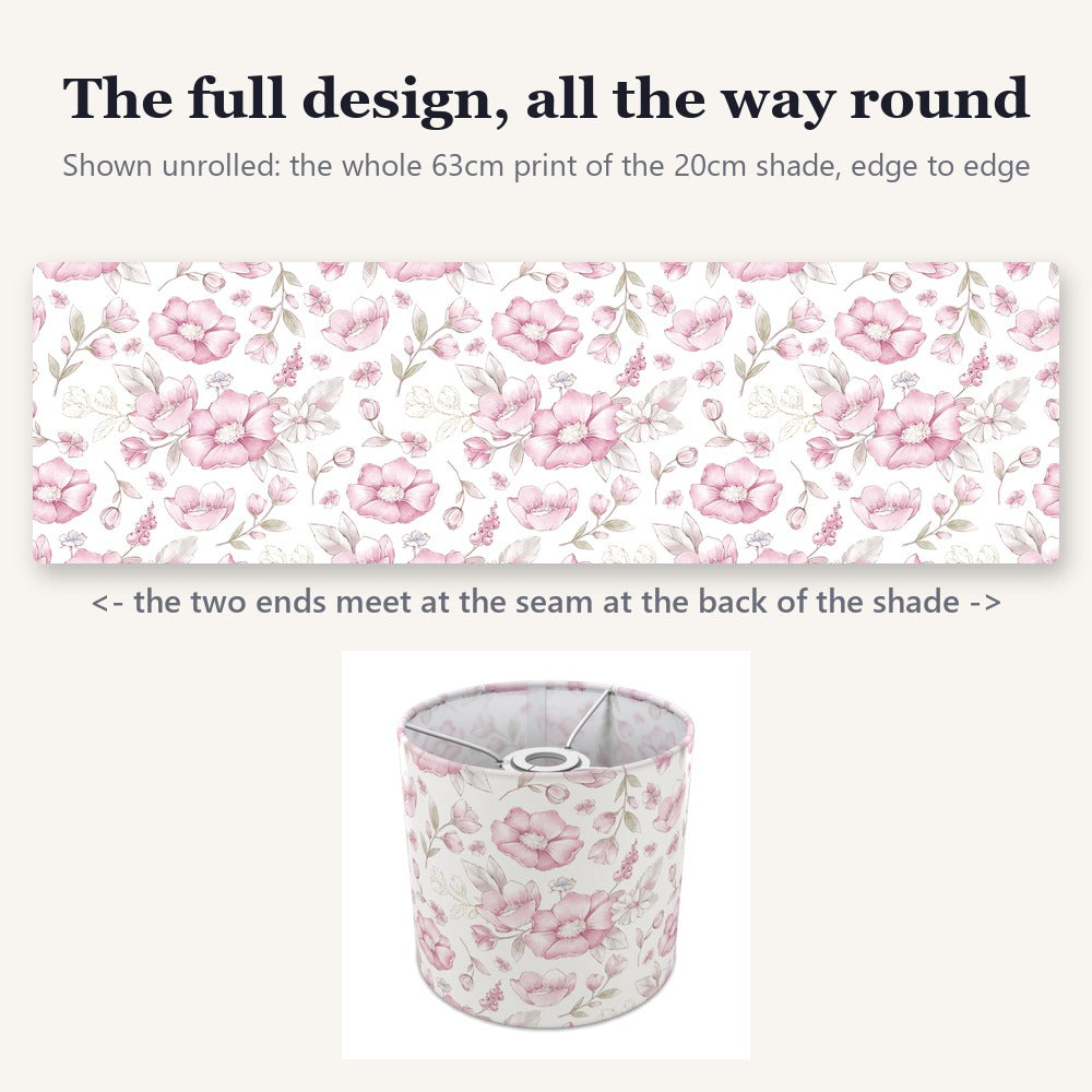 Pink Floral Design lampshade