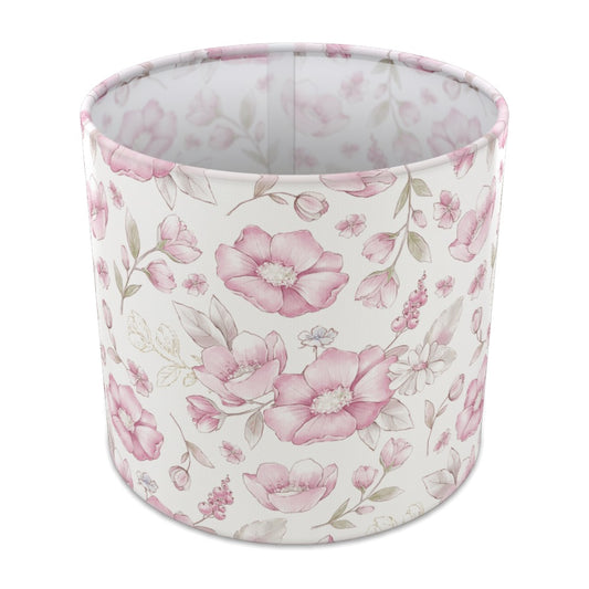 Pink Floral Design lampshade - 20cm Table