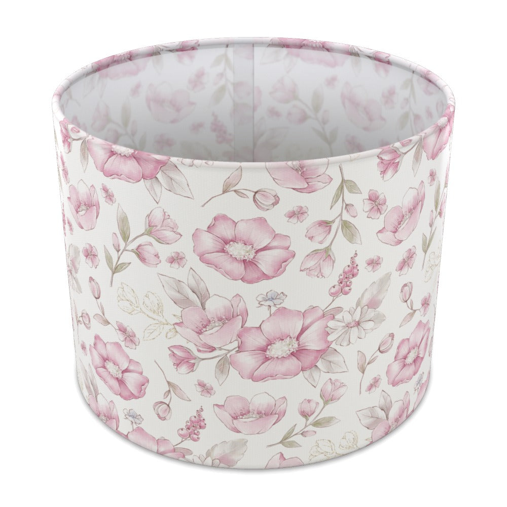 Pink Floral Design lampshade - 25cm Table