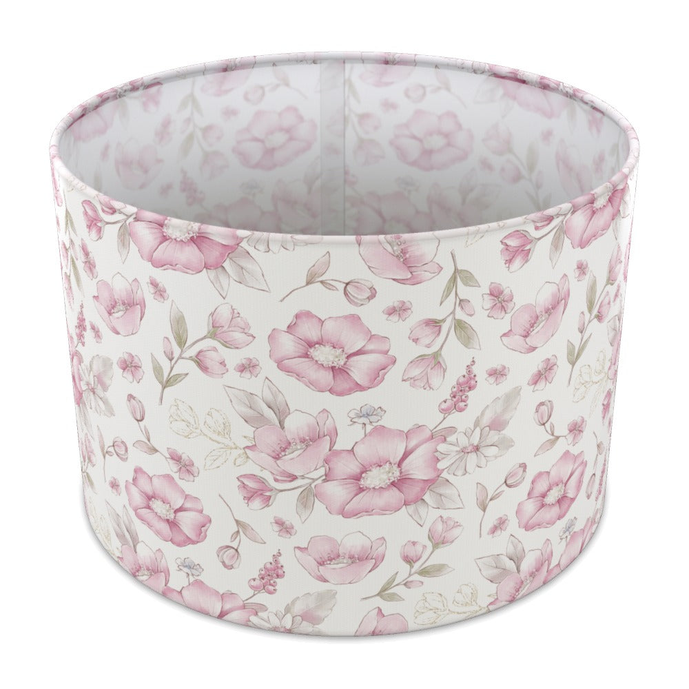 Pink Floral Design lampshade - 30cm Table