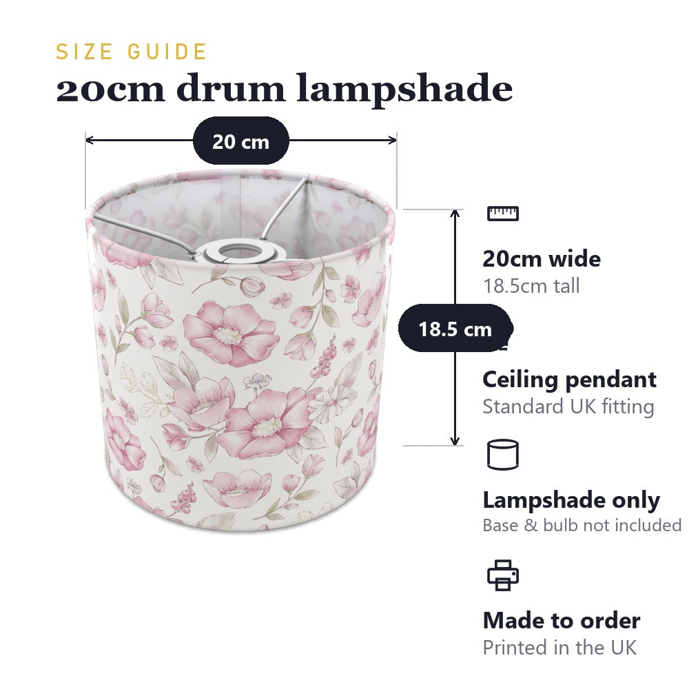 Pink Floral Design lampshade