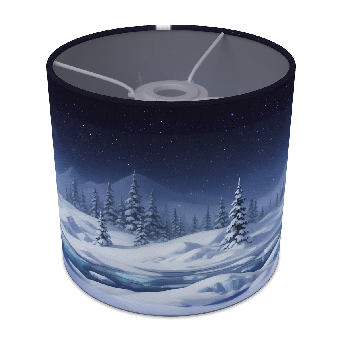 Arctic Panorama wraparound lampshade - Starry Snow
