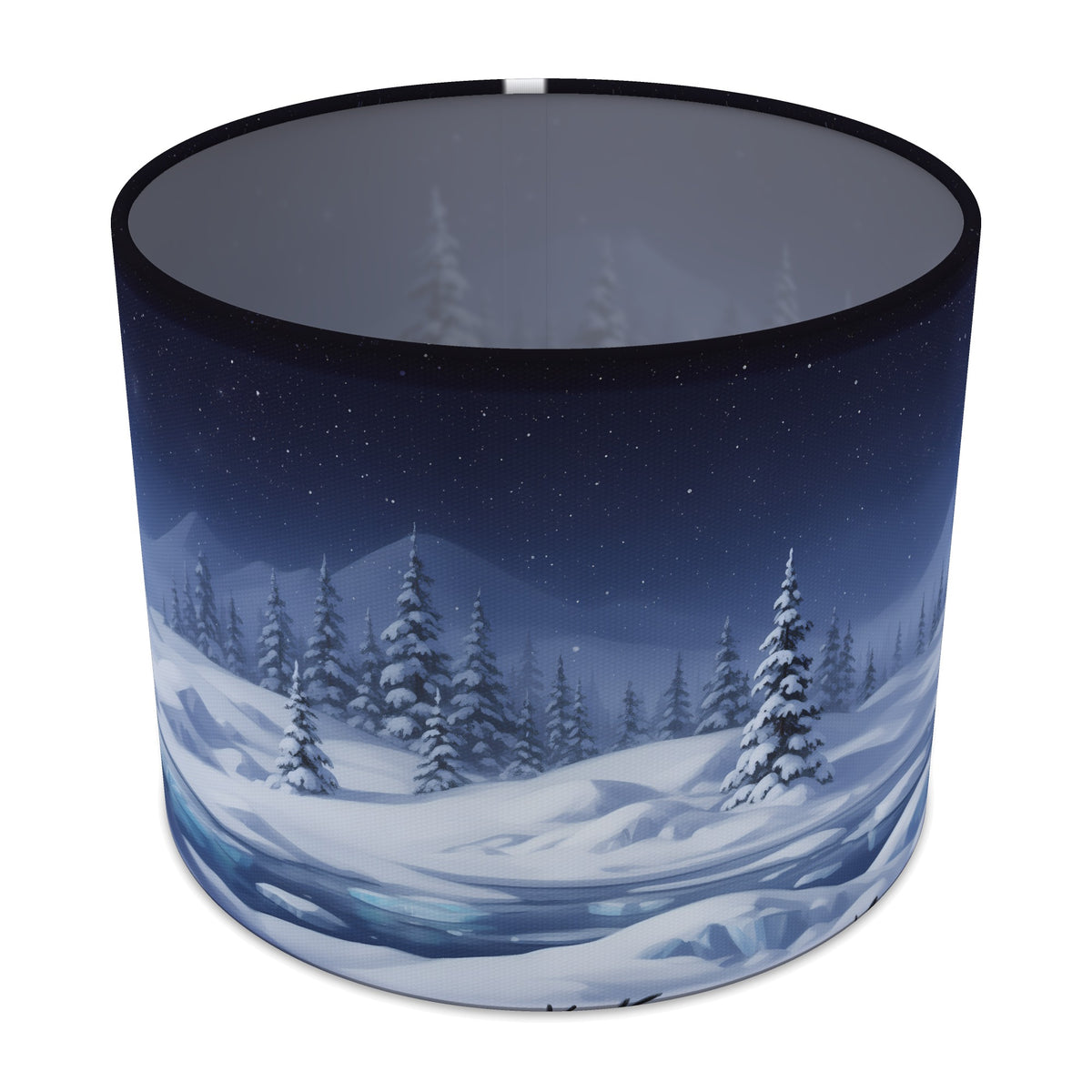 Starry Snow Arctic Panorama lampshade - 25cm x 20cm Table