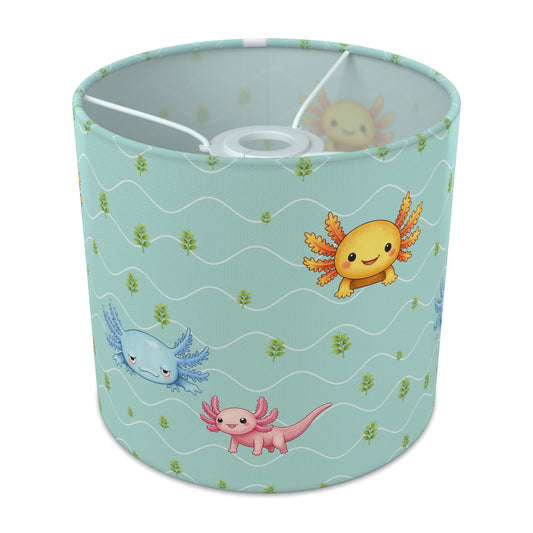 Teal Axolotl Lagoon lampshade - 20cm x 18.5cm Ceiling - main photo