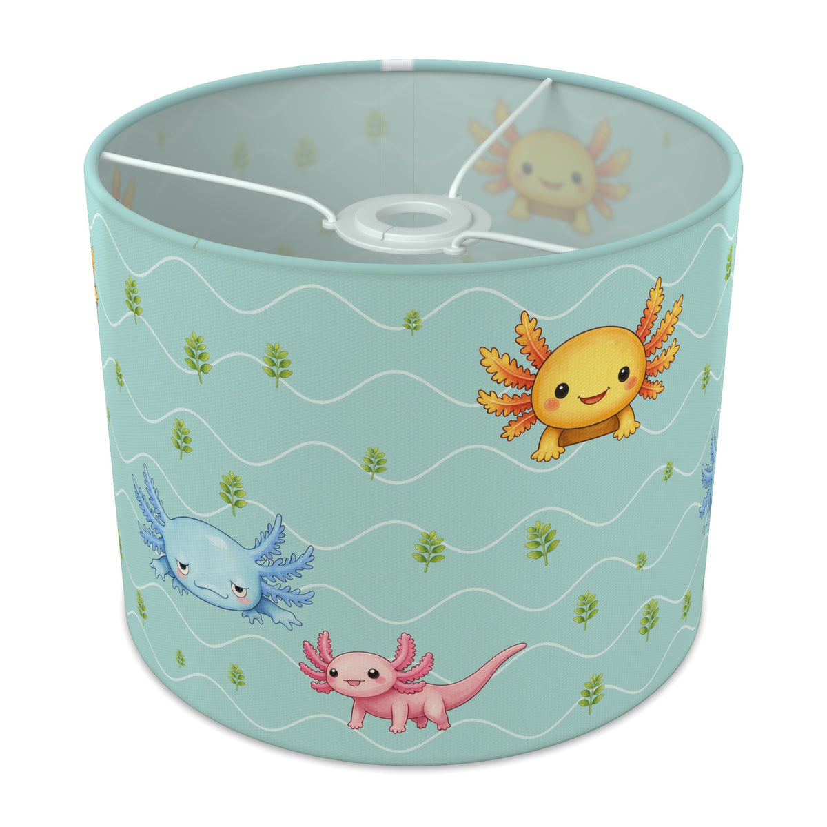 Teal Axolotl Lagoon lampshade - 25cm x 20cm Ceiling