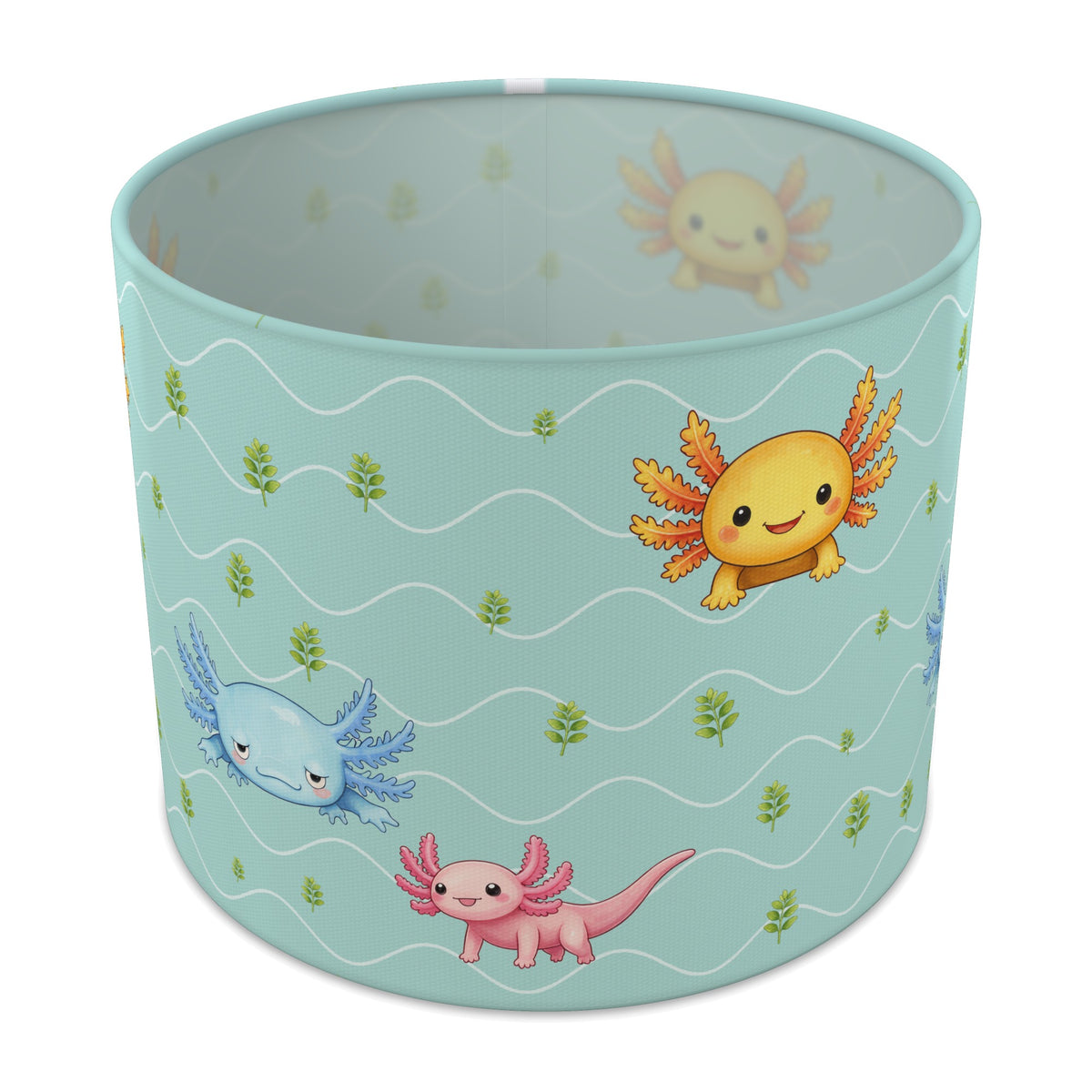 Teal Axolotl Lagoon lampshade - 25cm x 20cm Table