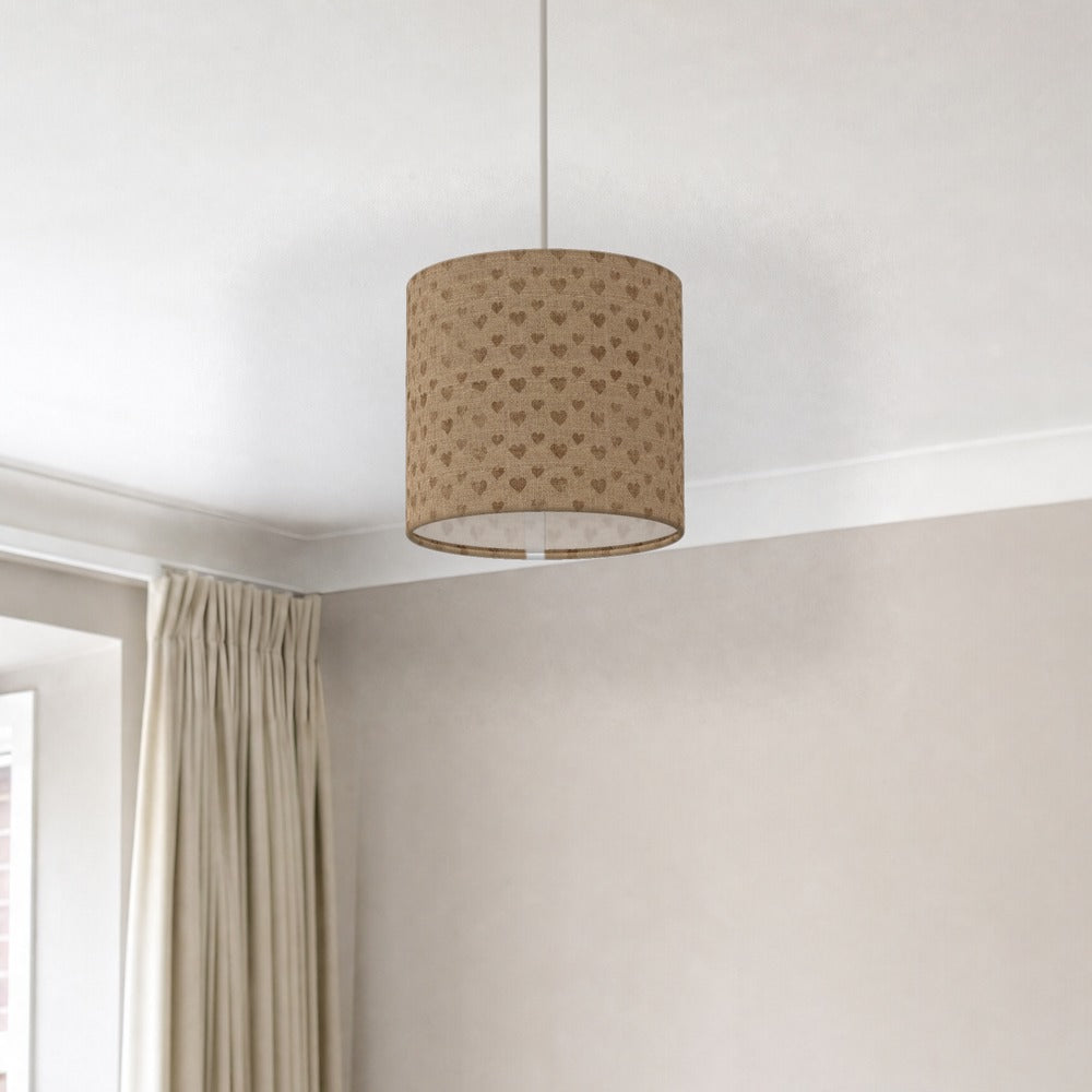 Burlap Heart Pattern Vintage lampshade