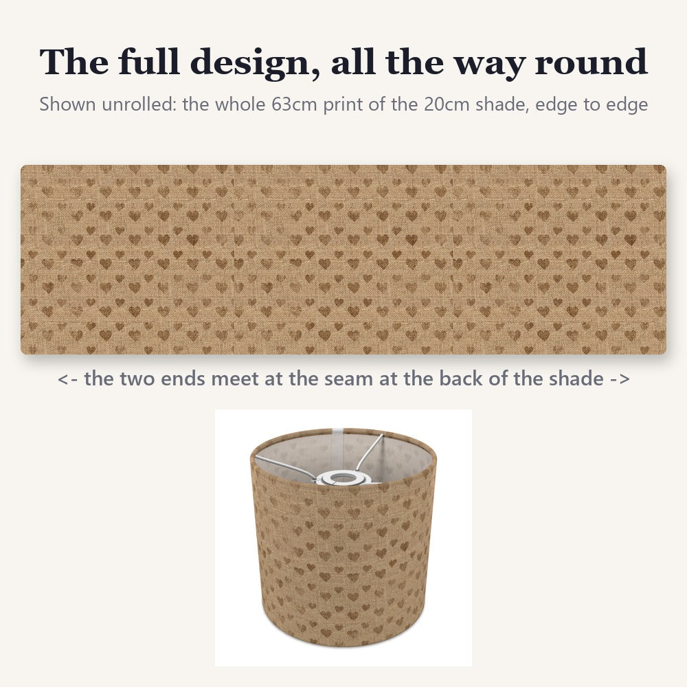 Burlap Heart Pattern Vintage lampshade