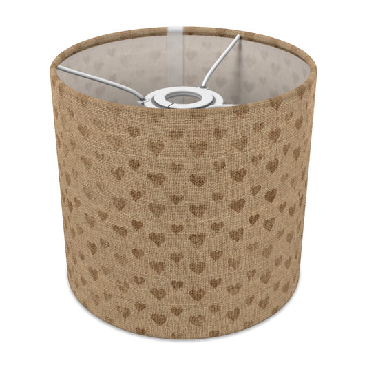 Burlap Heart Pattern Vintage lampshade - 20cm Ceiling