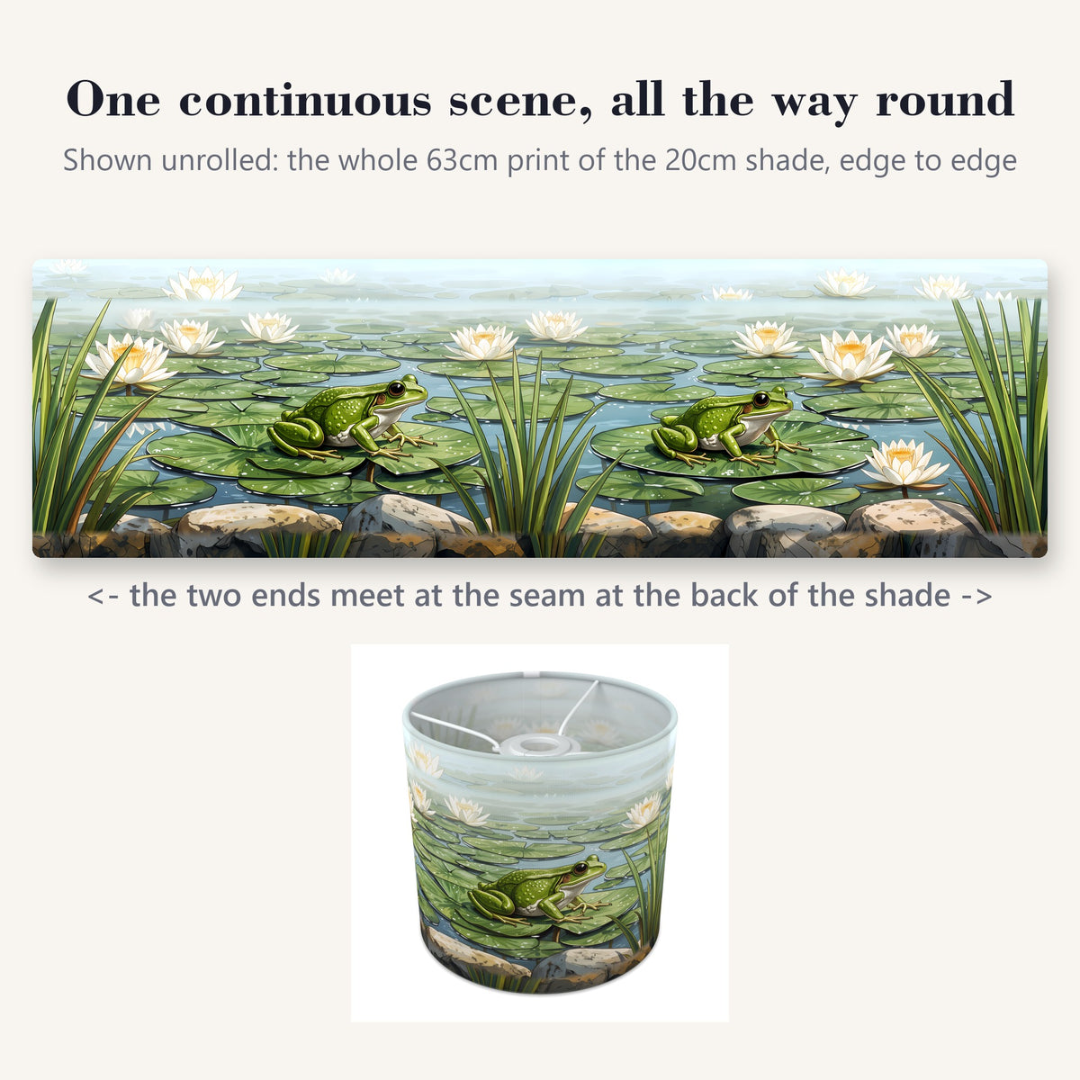 Bug Garden wraparound lampshade - Pond Life
