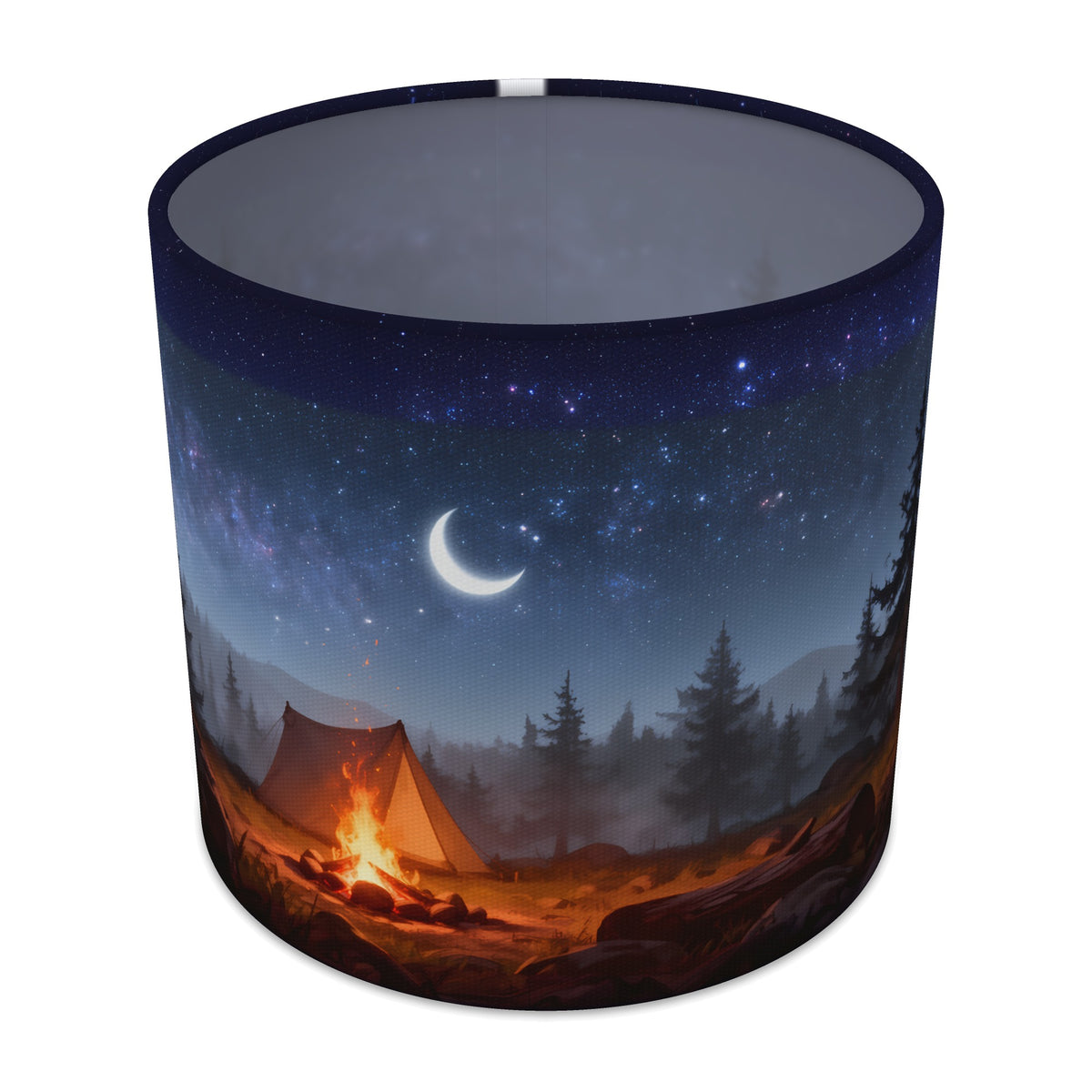 Starry Campfire Camping Adventure lampshade - 20cm x 18.5cm Table