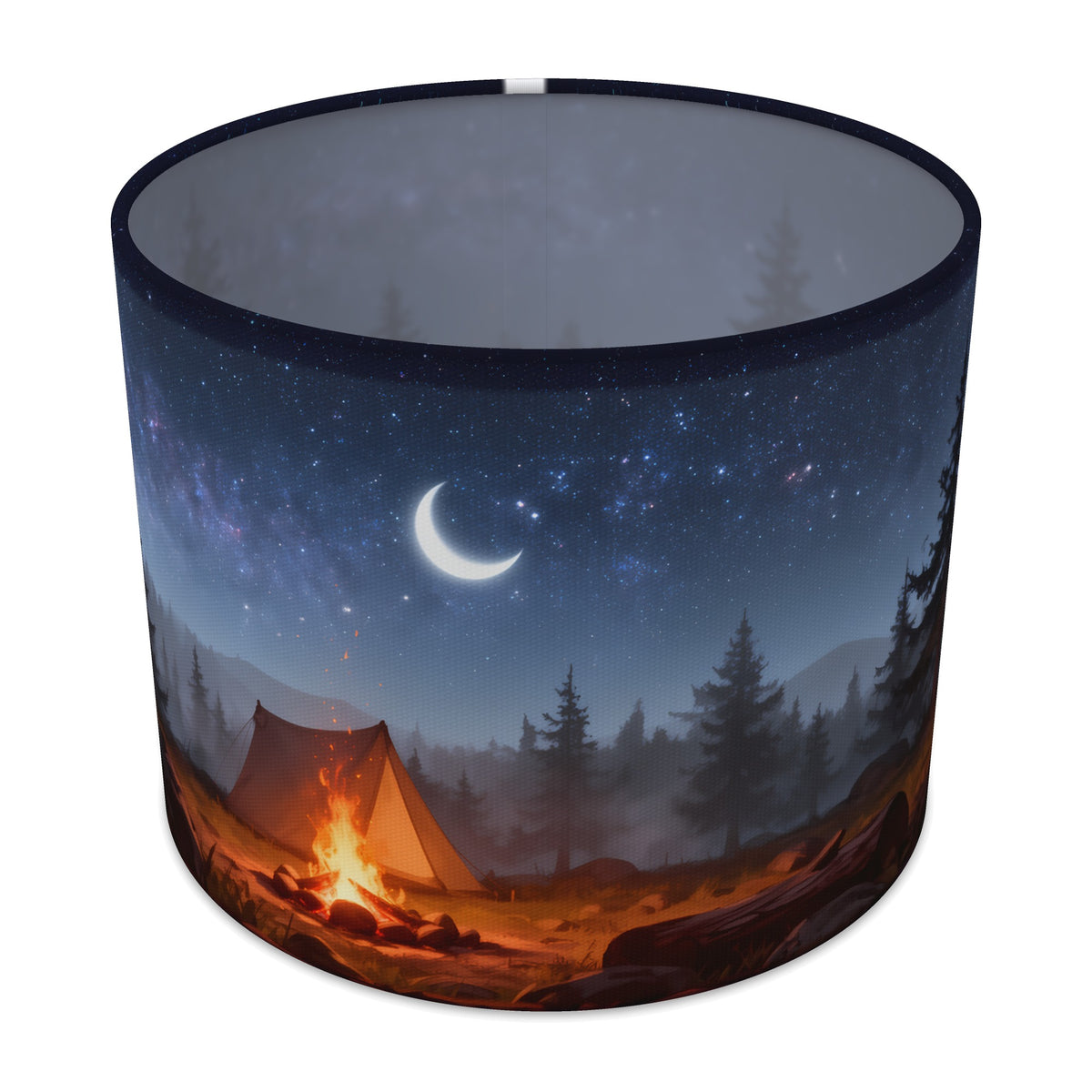 Starry Campfire Camping Adventure lampshade - 25cm x 20cm Table
