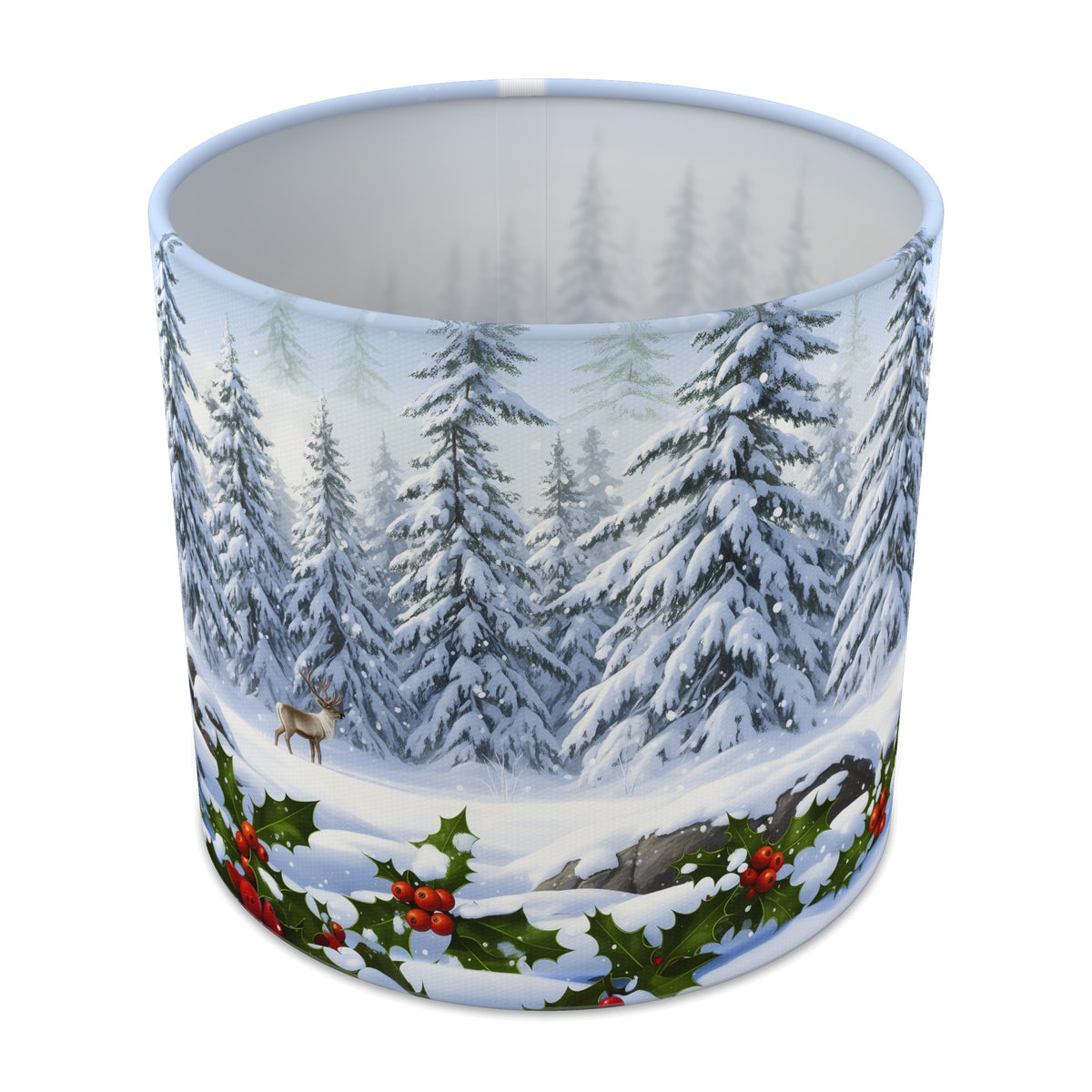 Reindeer Forest Winter Wonderland lampshade - 20cm x 18.5cm Table