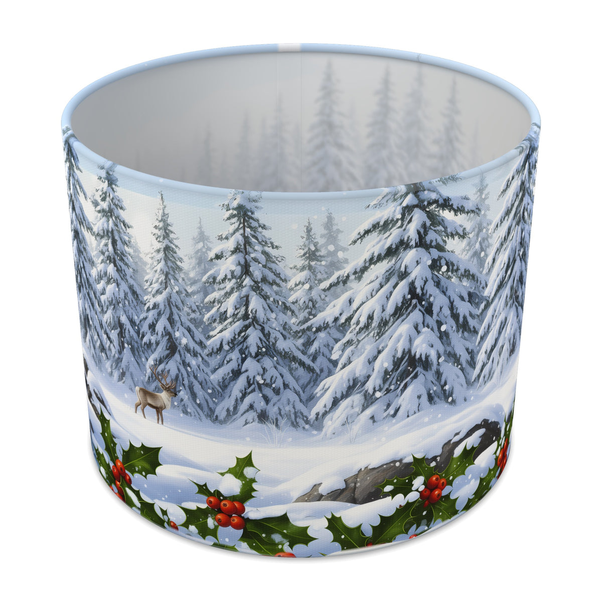 Reindeer Forest Winter Wonderland lampshade - 25cm x 20cm Table