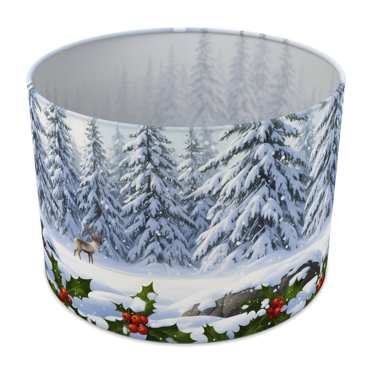 Reindeer Forest Winter Wonderland lampshade - 30cm x 21cm Table
