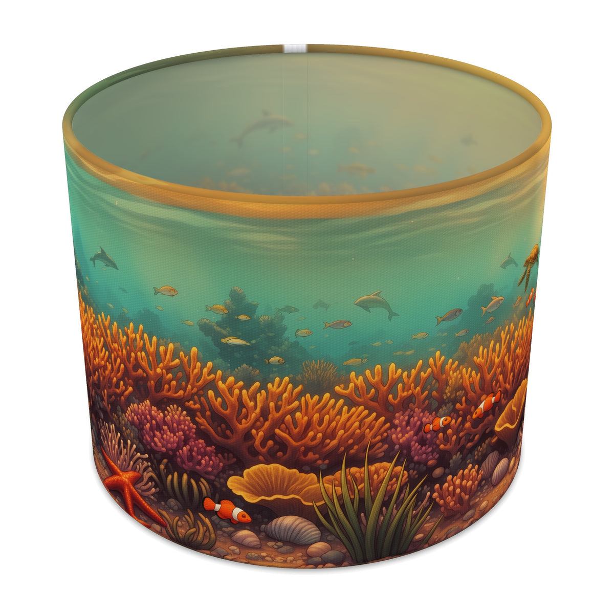 Golden Reef Coral Reef lampshade - 25cm x 20cm Table