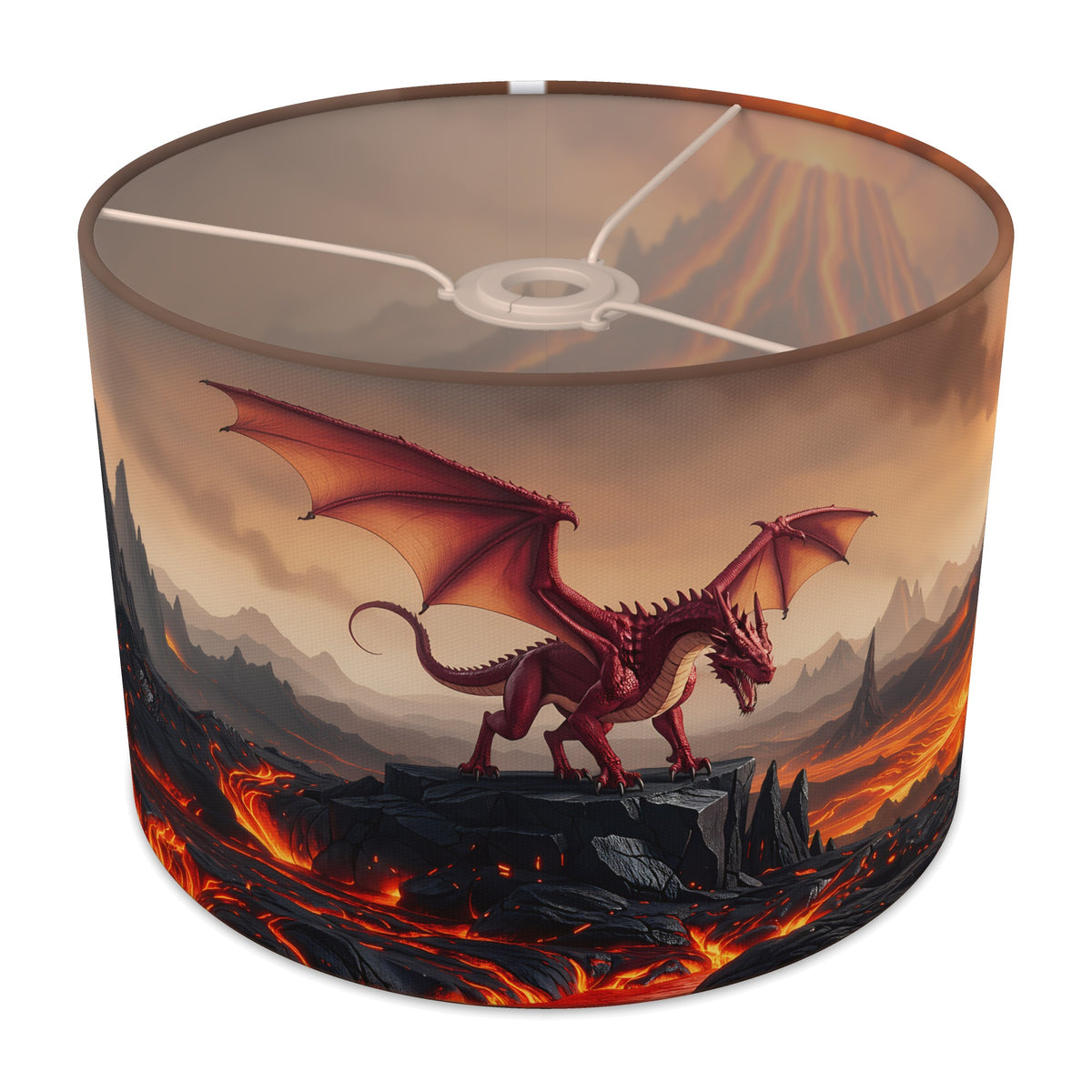 Volcano Valley Dragon Mountains lampshade - 30cm x 21cm Ceiling