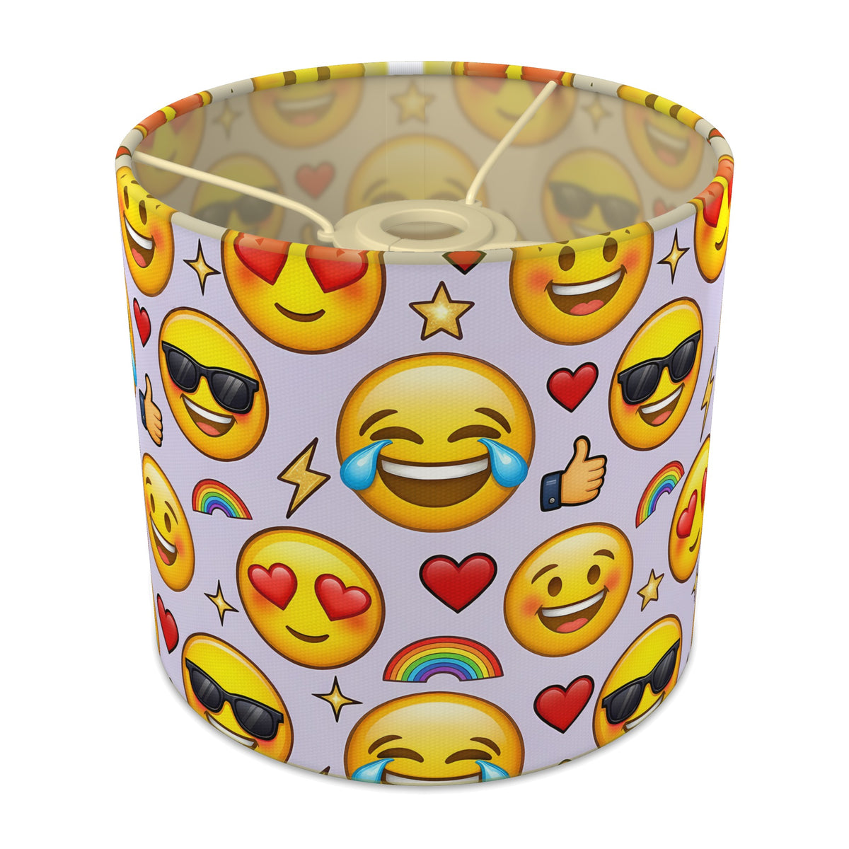 Lilac Emoji Party lampshade - 20cm x 18.5cm Ceiling - main photo