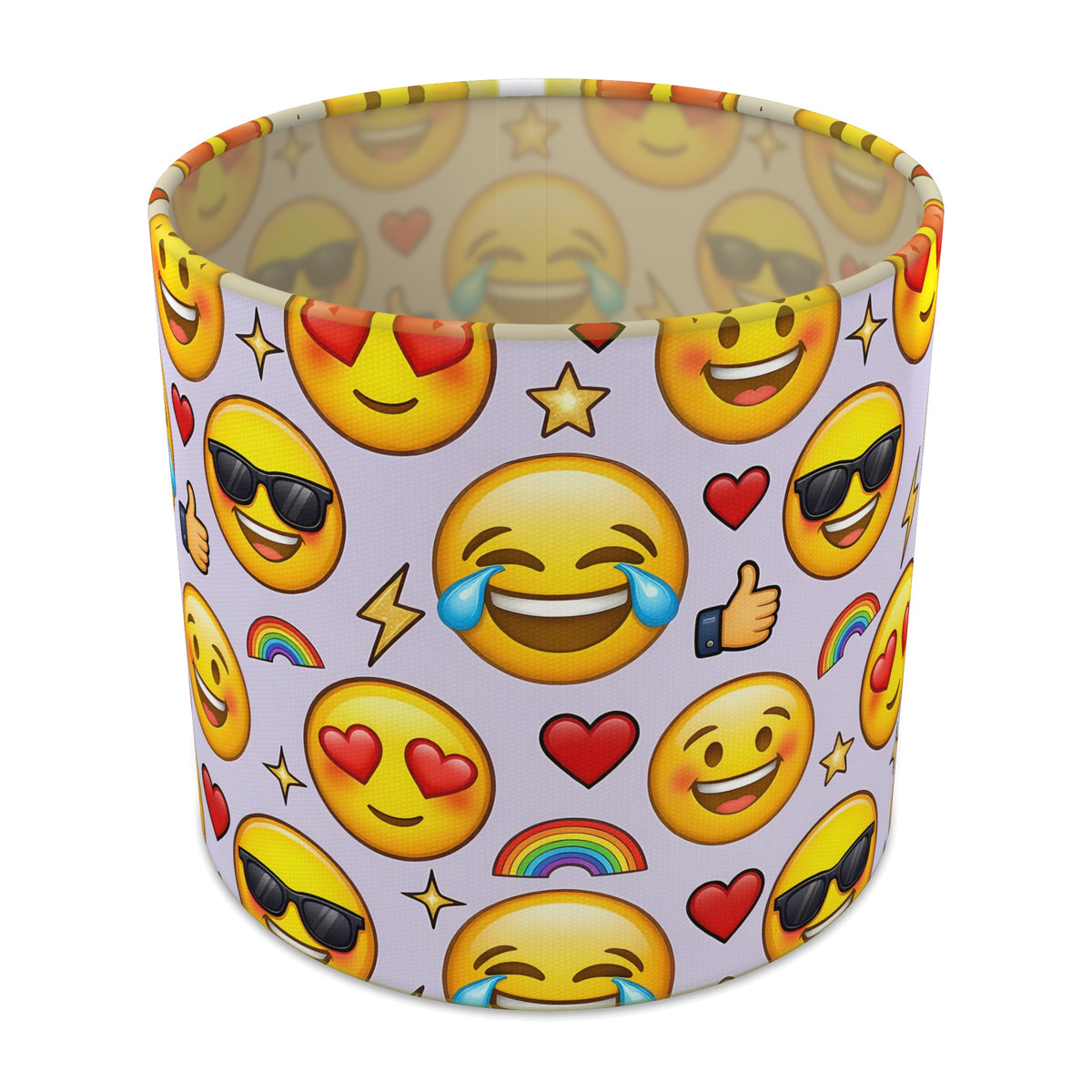 Lilac Emoji Party lampshade - 20cm x 18.5cm Table