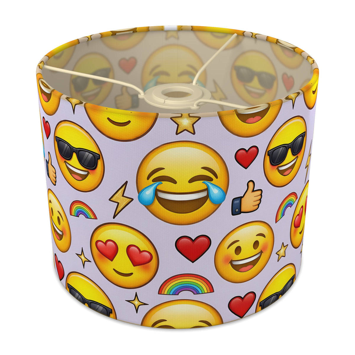 Lilac Emoji Party lampshade - 25cm x 20cm Ceiling