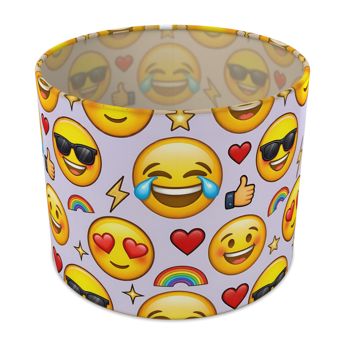 Lilac Emoji Party lampshade - 25cm x 20cm Table