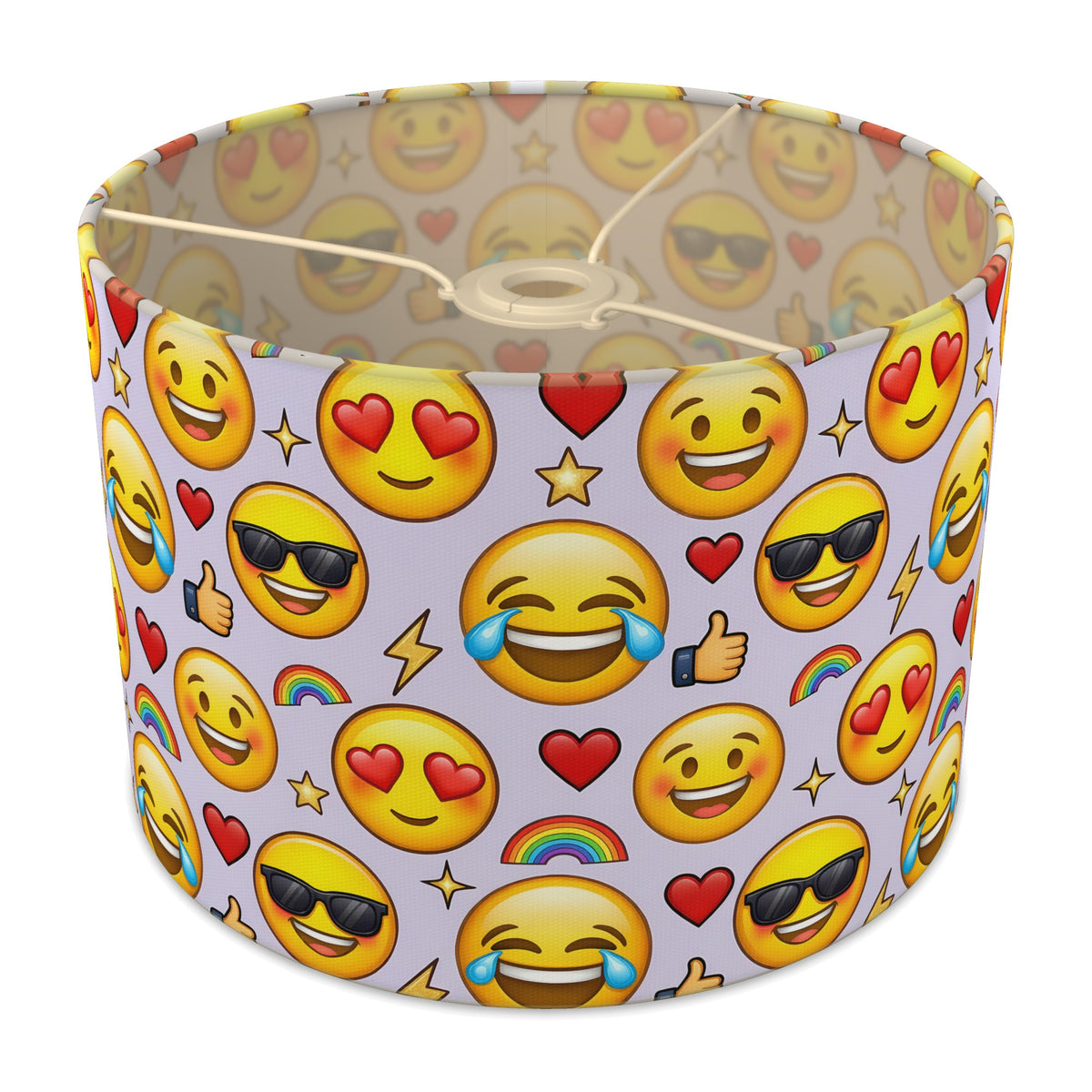 Lilac Emoji Party lampshade - 30cm x 21cm Ceiling