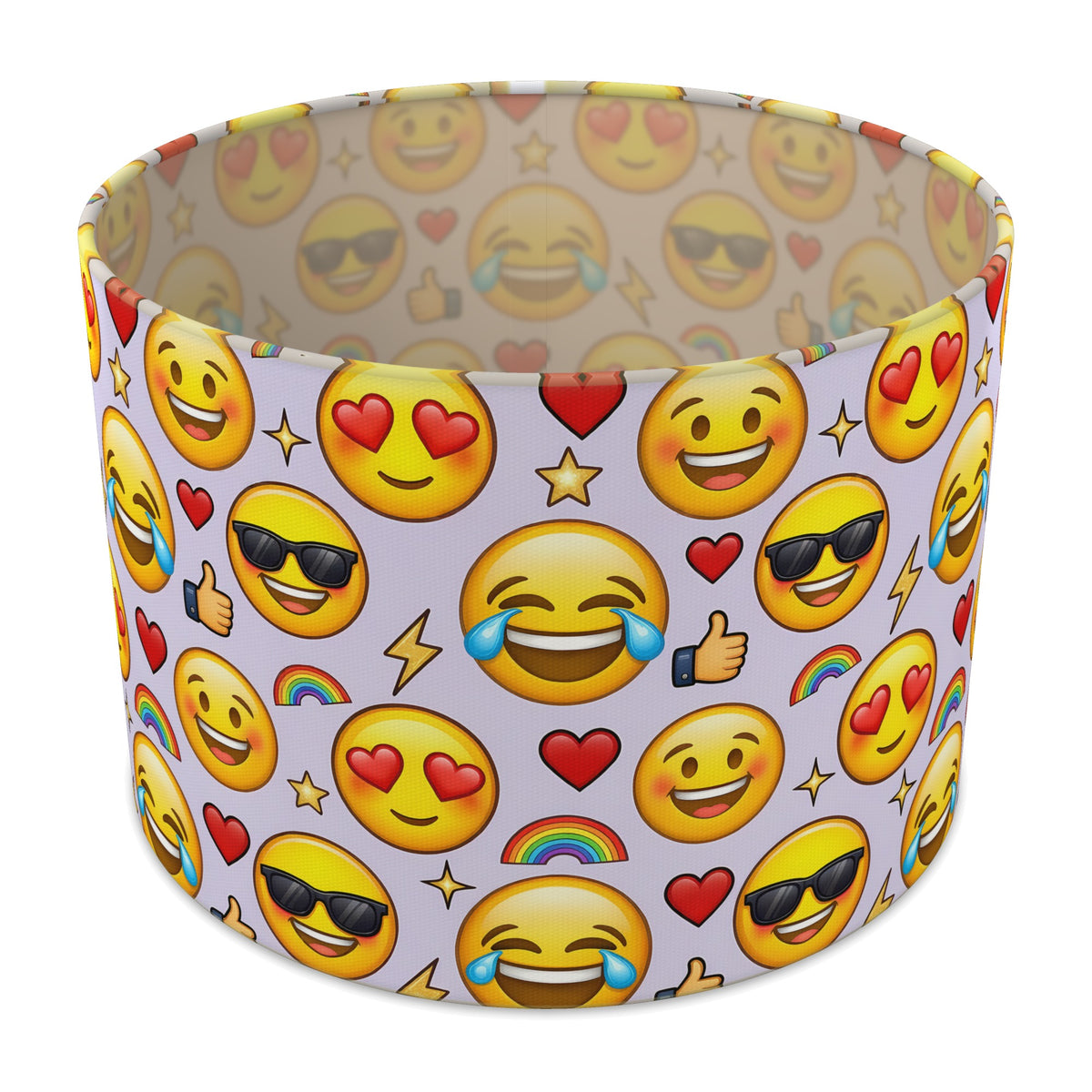 Lilac Emoji Party lampshade - 30cm x 21cm Table