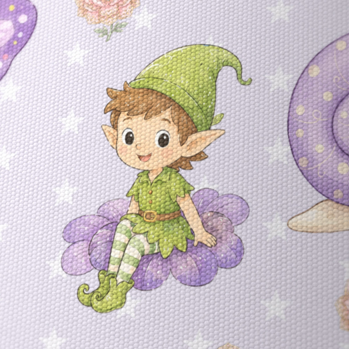 Lilac Fairy Garden lampshade - 20cm x 18.5cm Ceiling - photo 6