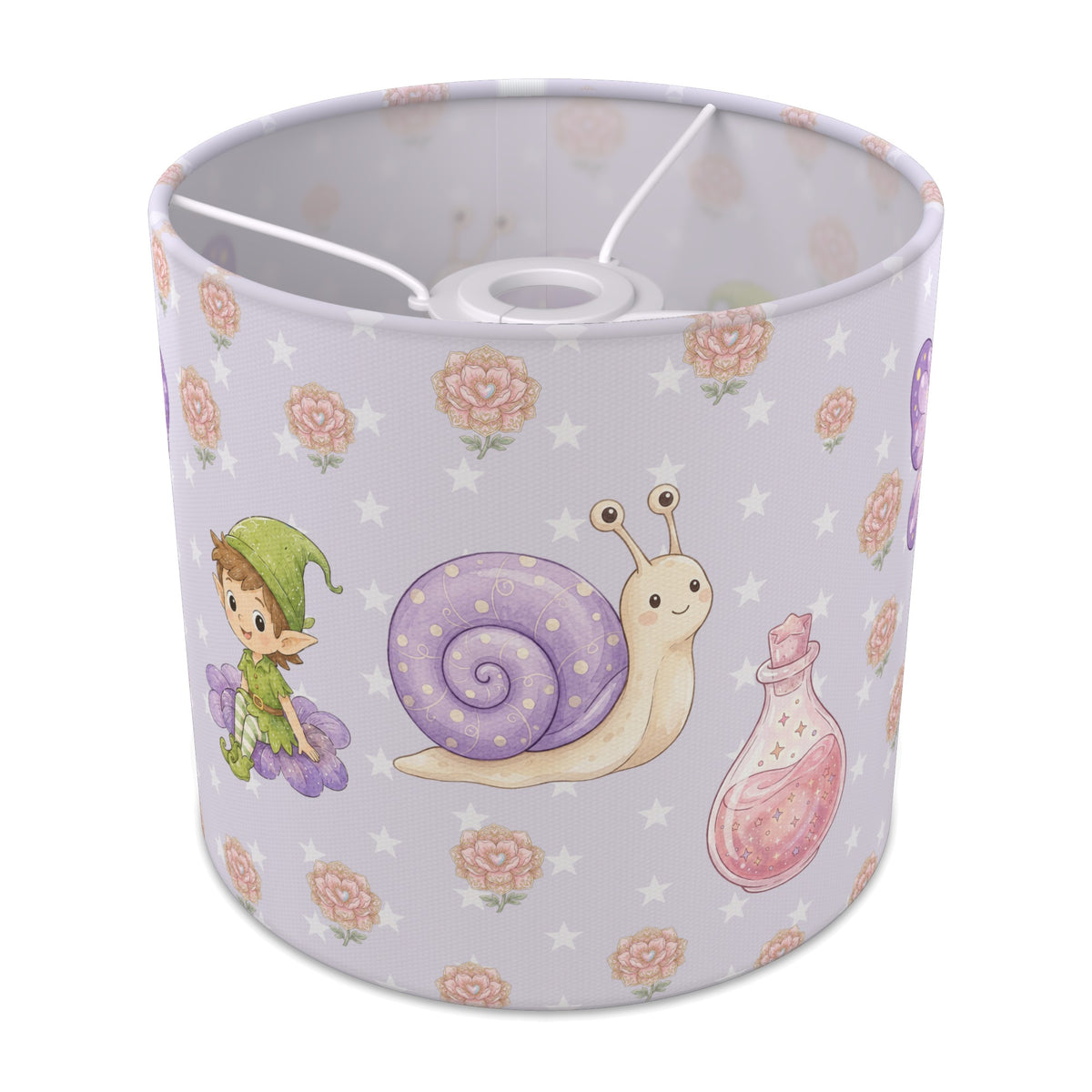 Lilac Fairy Garden lampshade - 20cm x 18.5cm Ceiling - main photo